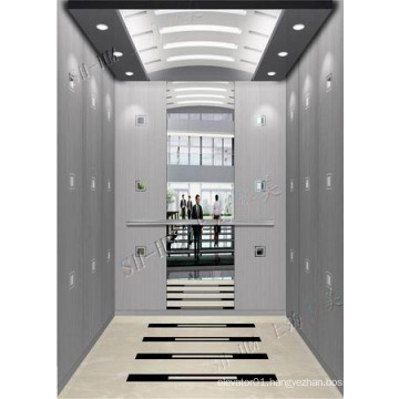 Passenger Elevator Lift with Mirror Stainless Steel Car for Sale